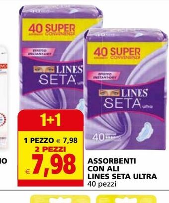Assorbenti con ali lines seta ultra
