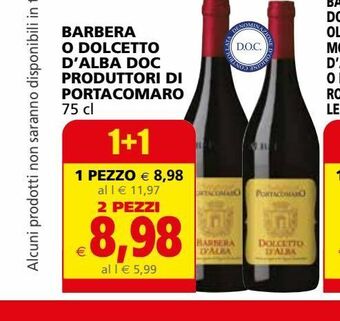 Il Gigante Barbera o dolcetto d''alba doc produttori di portacomaro offerta
