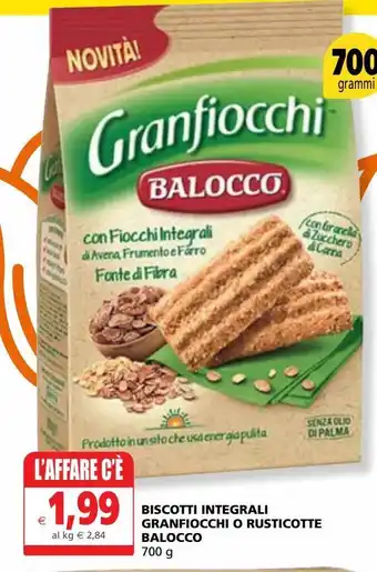 Il Gigante Biscotti integrali granfiocchi o rusticotte balocco offerta