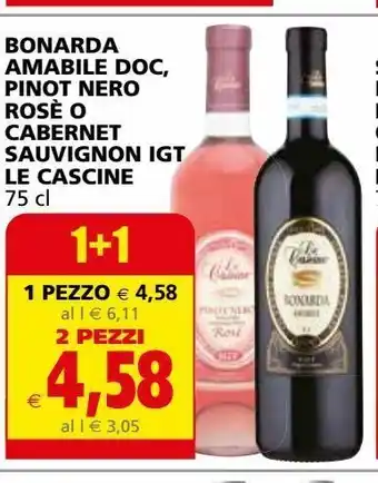 Bonarda amabile doc pinot nero rose o cabernet sauvignon igt le cascine