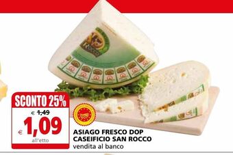 Asiago fresco d.o.p caseificio san rocco