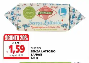 Il Gigante Burro senza lattosio zanasi 125g offerta