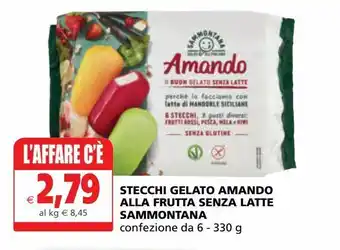 Stecco gelato amando alla frutta senza latte sammontana