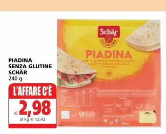 Piadina senza glutine schar 240g