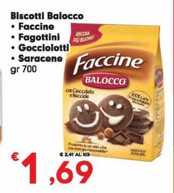 Eurospar Biscotti balocco -faccine -fagottini -gocciolotti -saracene offerta