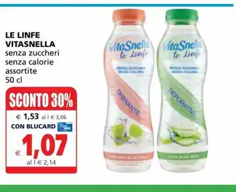 Il Gigante Le linge vitasnella senza zuccheri senza calorie assortite 50 cl offerta