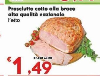 Eurospar Prosciutto cotto alla brace alta qualità nazionale offerta