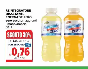 Il Gigante Reintegratore dissetante energade zero zero zuccheri aggiunti limone/arancia 50 cl offerta
