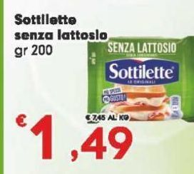 Eurospar Sottilette senza lattosio offerta