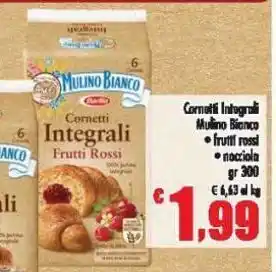 Cornetti integrali mulino bianco -frutti rossi -nocciola