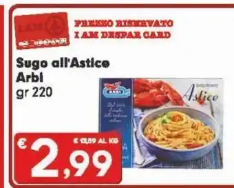 Sugo all'astice arbi