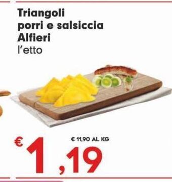 Triangoli porri e salsiccia alfieri