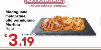 Medaglione melanzane alla parmigiana martina