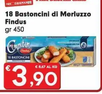 Despar 18 bastoncini di merluzzo findus offerta