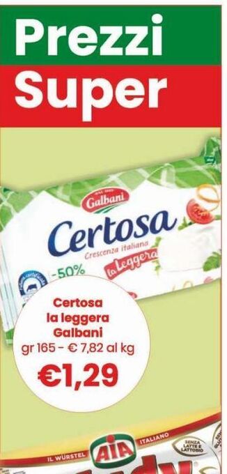 Despar Certosa la leggera galbani offerta