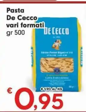 Despar Pasta de cecco vari formati offerta