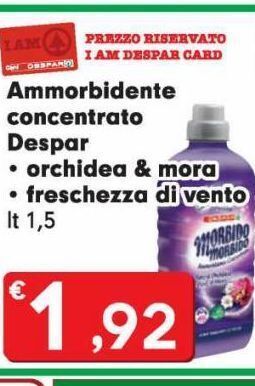 Despar Ammorbidente concentrato despar offerta