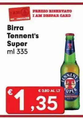 Despar Birra tennent's super offerta