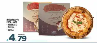 Deco Superfreddo Made in napoli pizza g 430 4 formaggi / diavola / bufala offerta