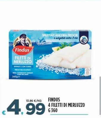 Deco Superfreddo 4 filetti di merluzzo findus offerta