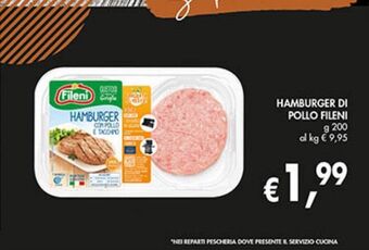 Hamburger di pollo fileni