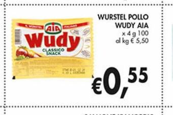Supermercato Coal Wurstel pollo wudy aia offerta