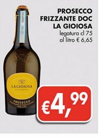 Supermercato Coal Prosecco frizzante doc la gioiosa offerta