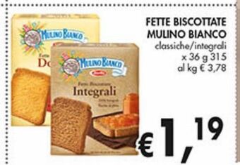 Fette biscottate mulino bianco