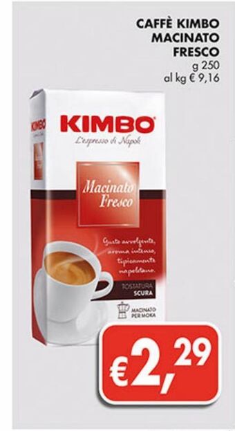 Caffè kimbo macinato fresco