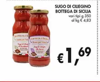 Supermercato Coal Sugo di ciliegino bottega di sicilia offerta