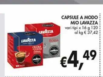 Capsule a modo mio lavazza