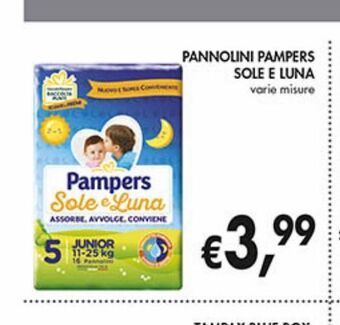 Pannolini pampers sole e luna