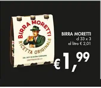 Birra moretti cl 33x3