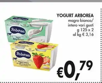 Supermercato Coal Yogurt arborea magro bianco / intero vari gusti g 125 x2 offerta