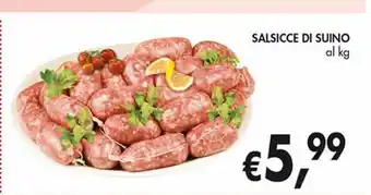 Supermercato Coal Salsicce di suino al kg offerta