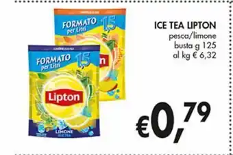 Ice tea lipton pesca/limone g 125