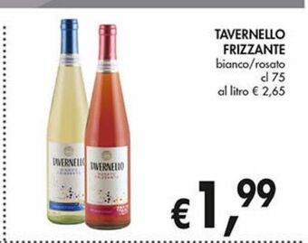 Tavernello frizzante bianco/rosato cl 75