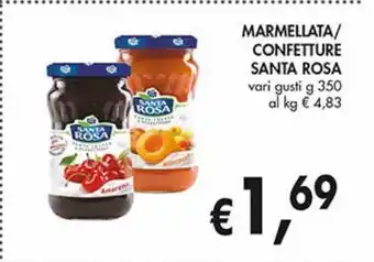 Marmellata / confettura santa rosa vari gusti g 350