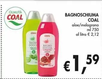 Supermercato Coal Bagno schiuma coal aloe/melograno ml 750 offerta