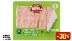 Iperal Beretta Mortadella Bologna I.G.P. La Fresca Salumeria 100 G(ml) offerta