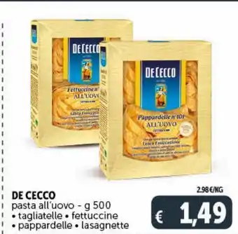 Pasta all'uovo de cecco