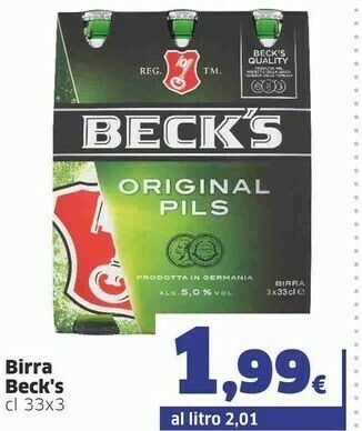 Ok Sigma Becks Birra offerta