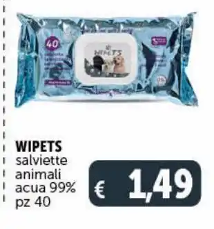 Salviette animali acua 99% wipets