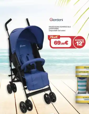 Bimbo Store Giordani passeggino sunrise blu offerta