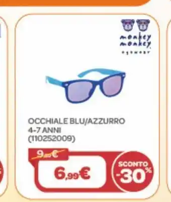 Monkey – occhiali da sole blu azzurro c4-7 anni