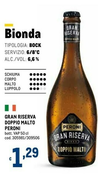 Metro Peroni Birra offerta