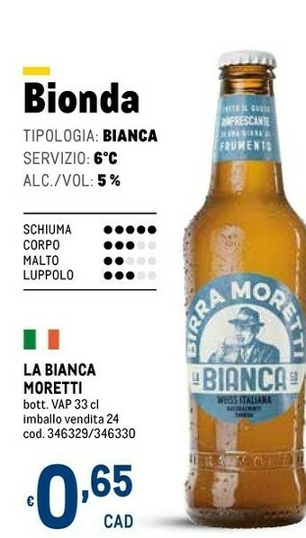 Metro Moretti Birra offerta