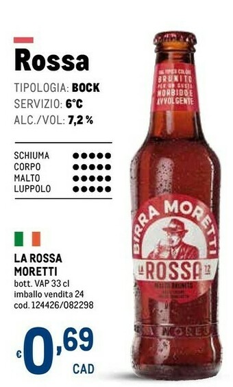 Metro Moretti Birra offerta