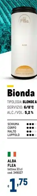 Metro Alba Birra offerta