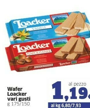 Sigma Loacker Wafer offerta